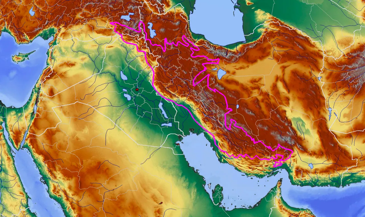 Zagros Mountains forest steppe map